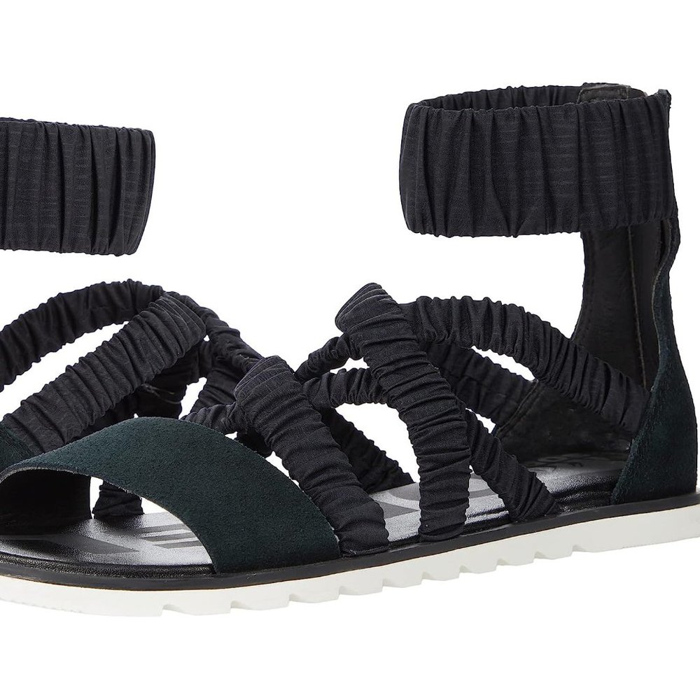 NWT Sorel Ella II Ankle Strap Sandal - Black Sea Salt - Picture 8 of 13